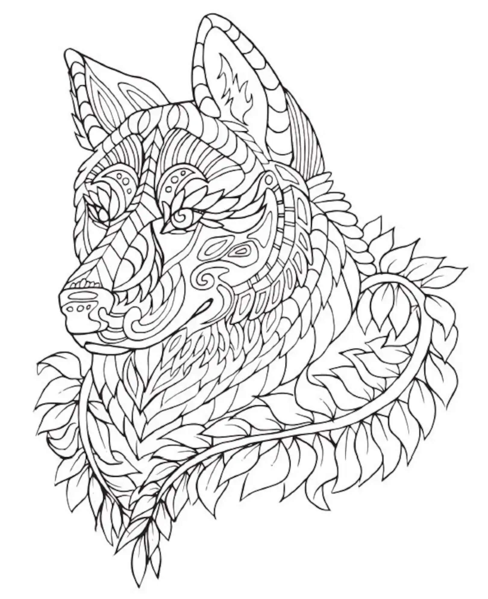 Mandalas Loup 49